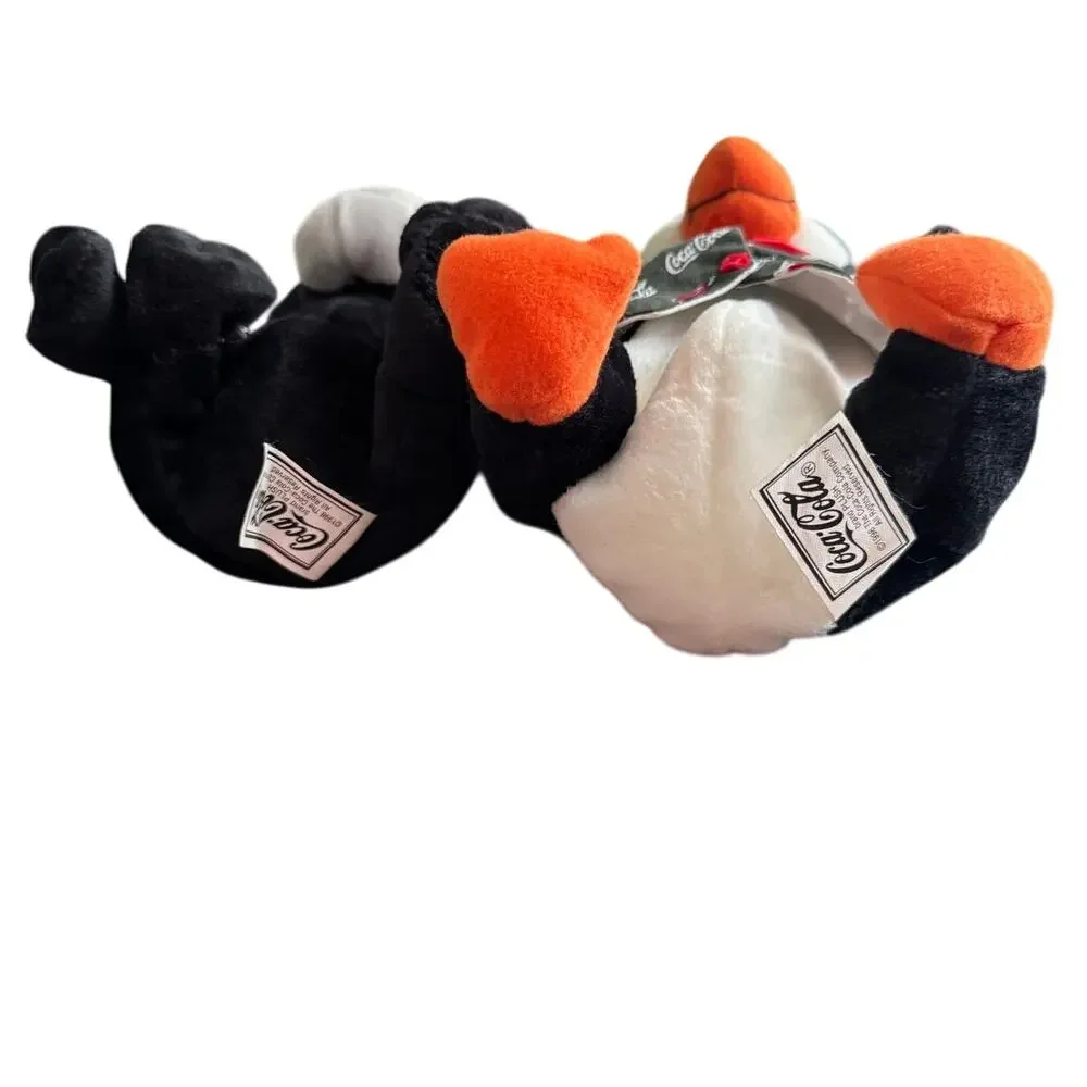 VTG 1998 Coca Cola‎ Toro And Penguin Bean Bag Plush New With Tags Lot of 2